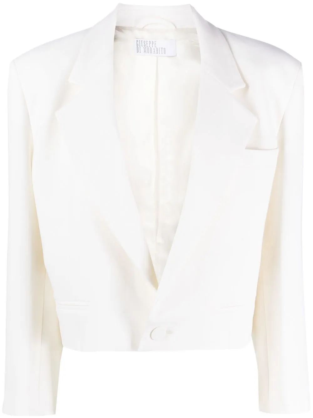 

Giuseppe Di Morabito cropped single-breasted blazer - White