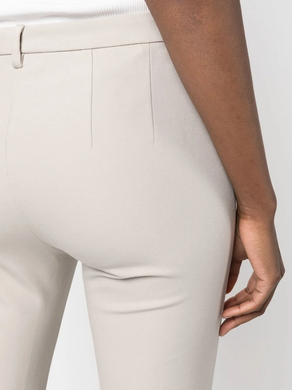 Shop 's Max Mara Cropped Slim-cut Trousers In Neutrals