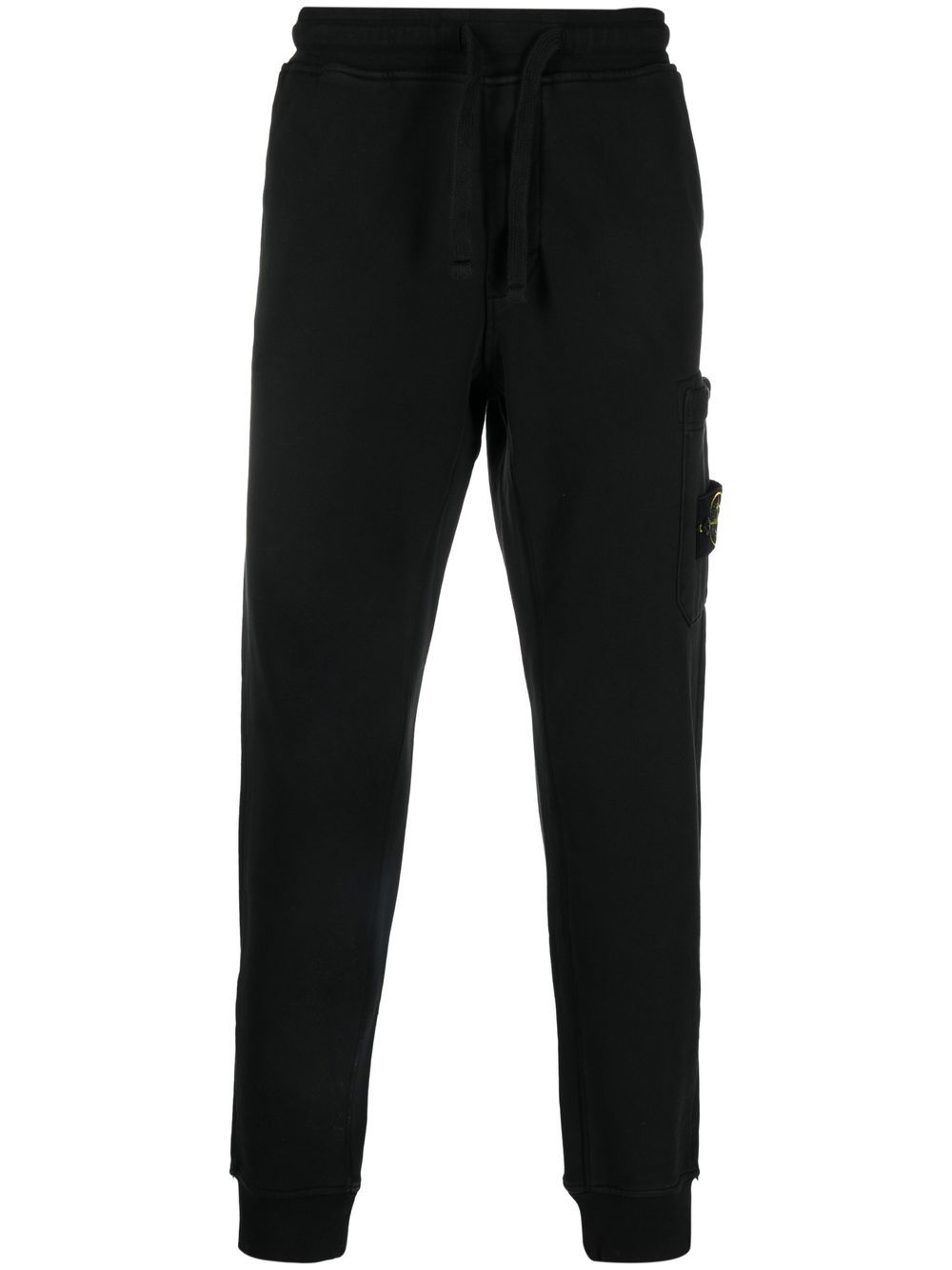 Shop Stone Island Compass-patch Track Pants In Black