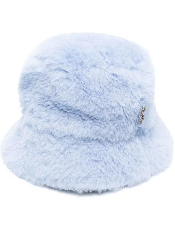 Max Mara アルパカウール バケットハット | ブルー | FARFETCH JP