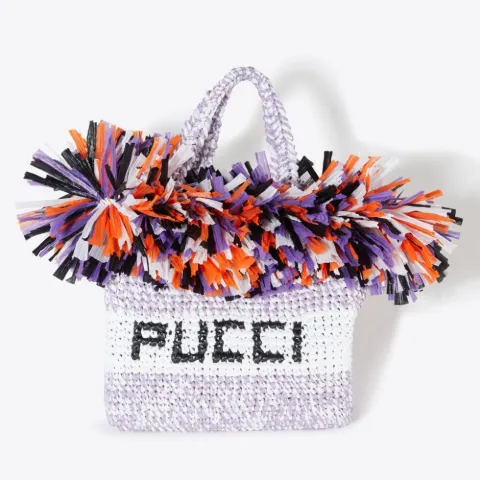 Medium Fringe-Trimmed Logo Tote Bag