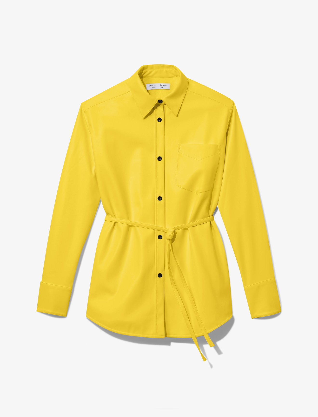 Faux Leather Shirt Jacket #5