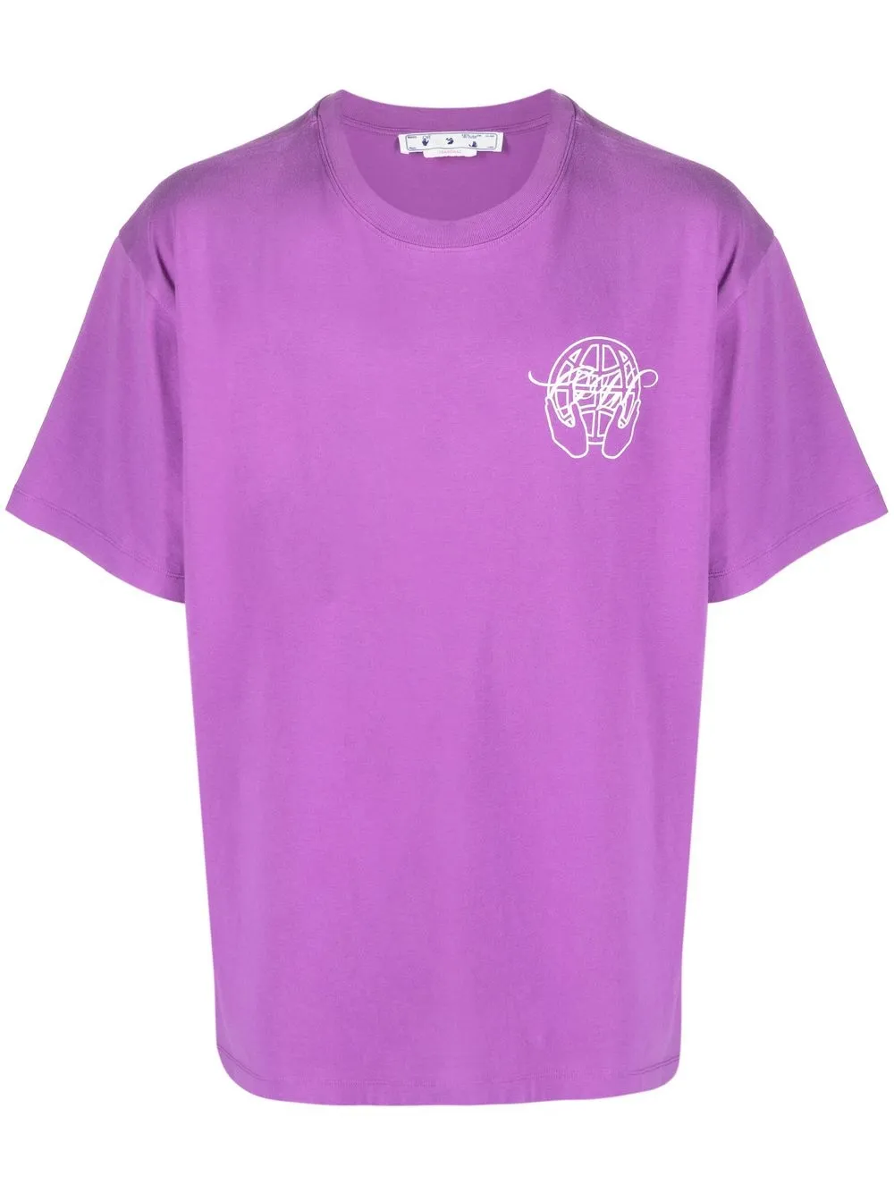 

Off-White Hand Arrow logo-print T-shirt - Purple