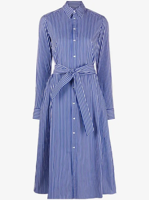 Polo Ralph Lauren Gestreiftes Hemdkleid mit Gürtel