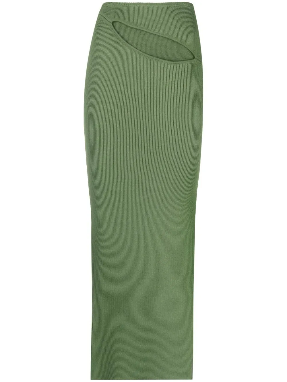 Christopher Esber Green Hip Slashed Maxi Skirt In Green