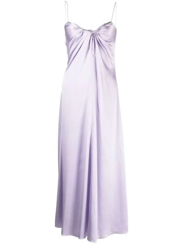 Purple silk best sale slip dress