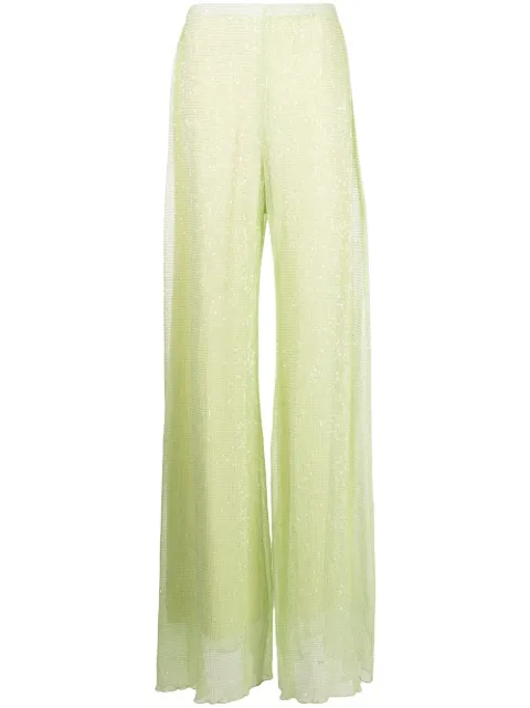 Rosetta Getty sequin-embellished wide-leg trousers