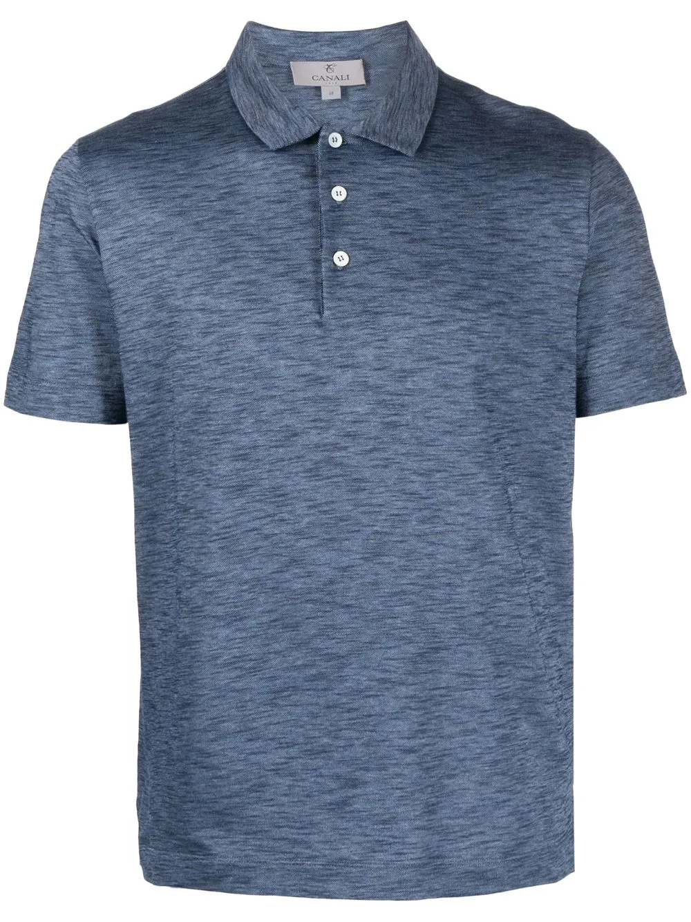 

Canali short-sleeved cotton polo shirt - Blue
