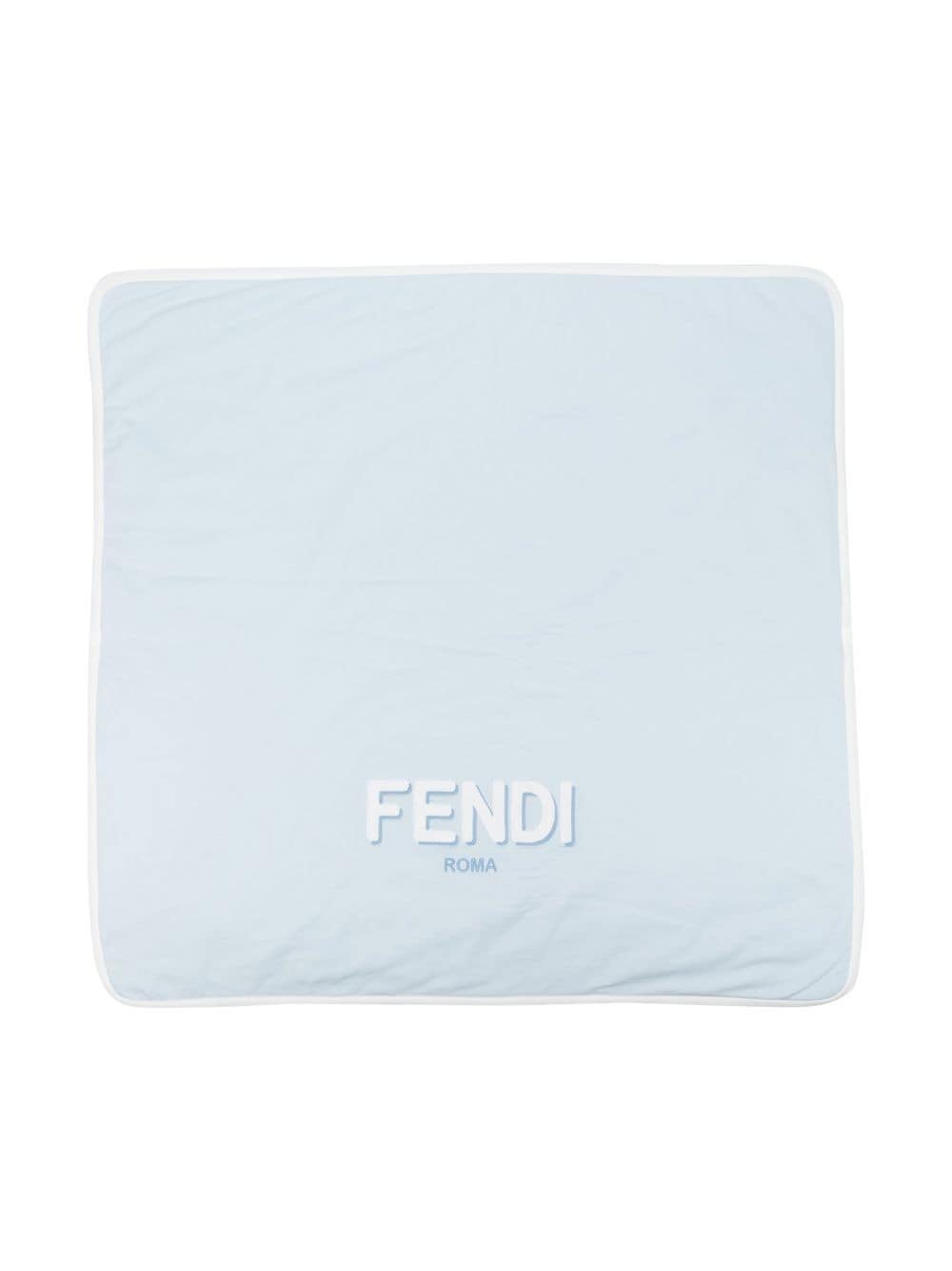 Fendi Logo-print Detail Blanket In Blue