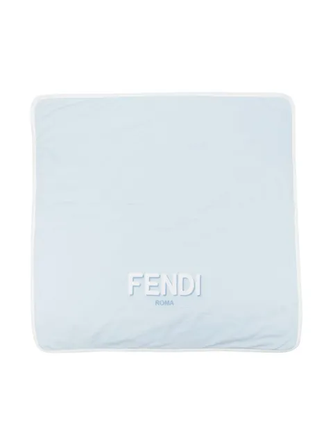 Fendi Kids logo-print detail blanket