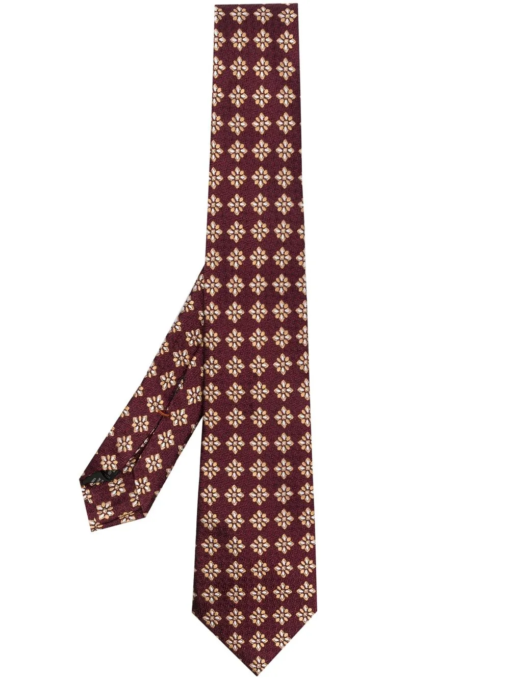 

Zegna patterned sik tie - Red