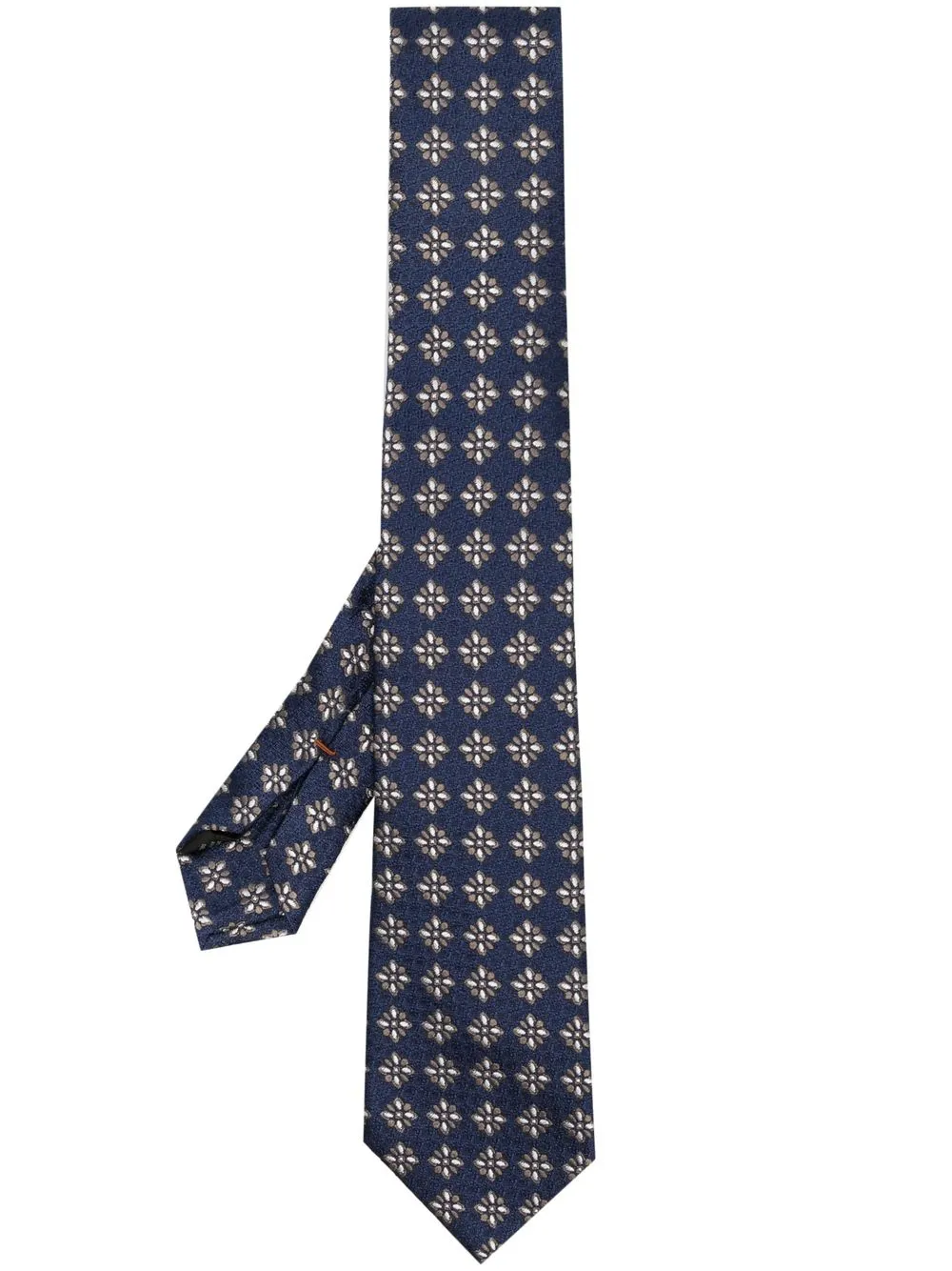 

Zegna patterned silk tie - Blue