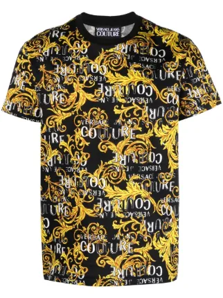 Versace Jeans Couture T shirt Con Stampa Nero FARFETCH IT