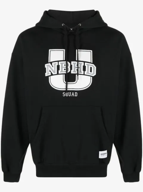 Neighborhood hoodie en coton à logo imprimé