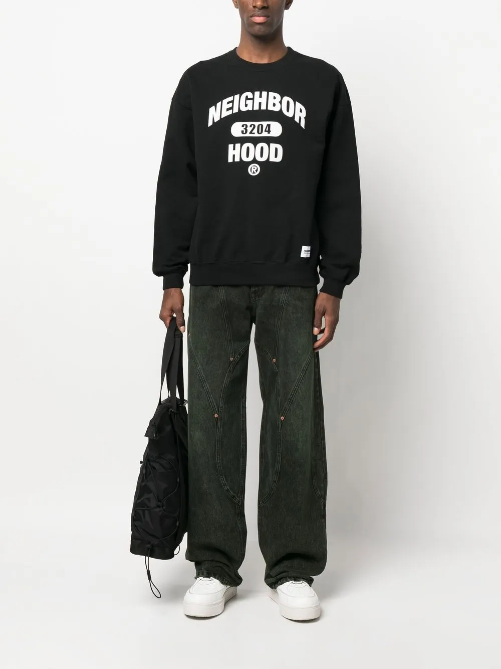 Neighborhood logo-print College Sweatshirt - Farfetch