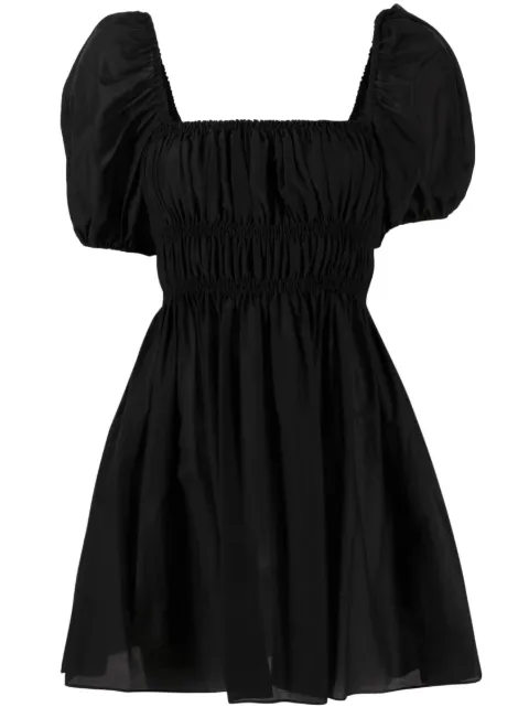 Matteau short-sleeve shirred minidress