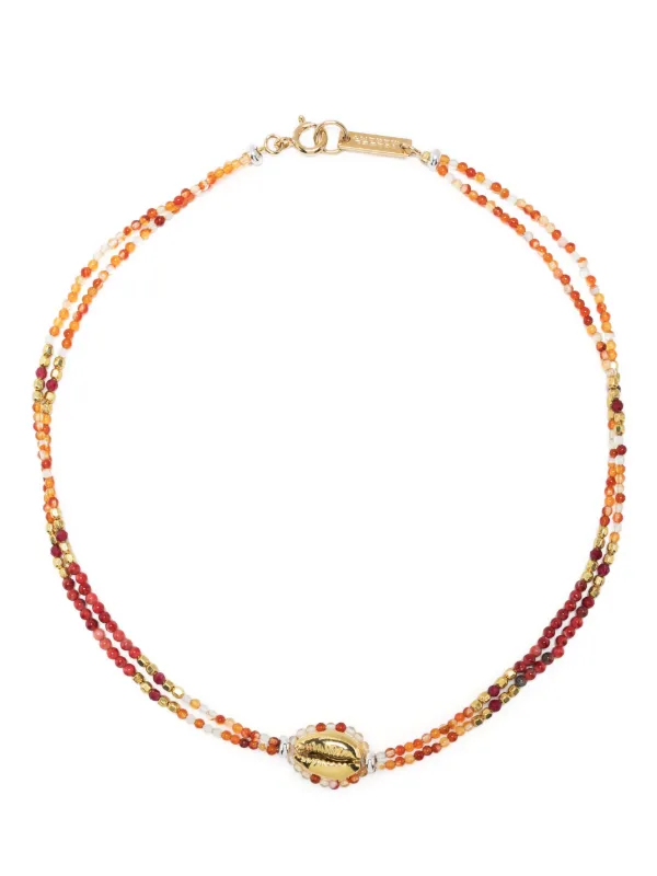 ISABEL MARANT Malebo shell embellished Beaded Necklace