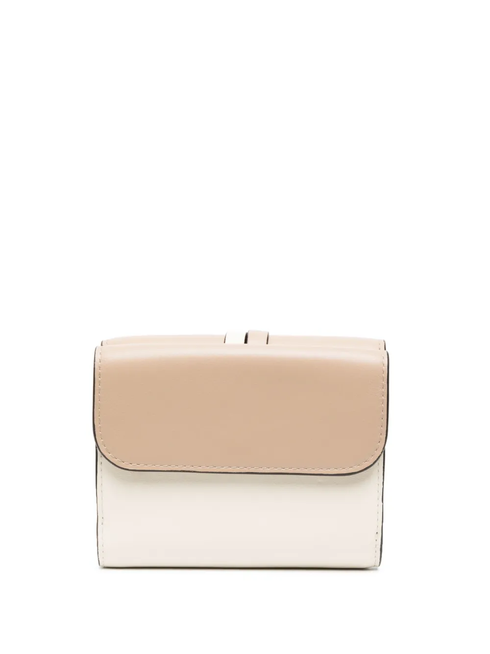 Chloé Alphabet tri-fold leather wallet - Beige