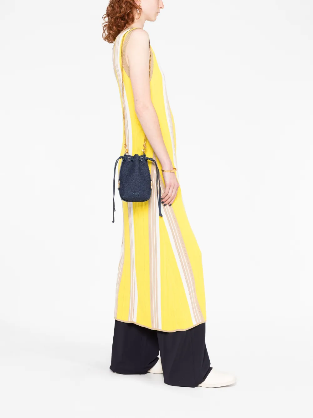 Chloé mini Marcie bucket bag - Blauw