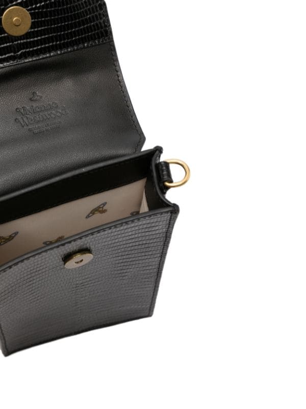 Vivienne Westwood Orb-plaque Leather Phone Pouch - Farfetch