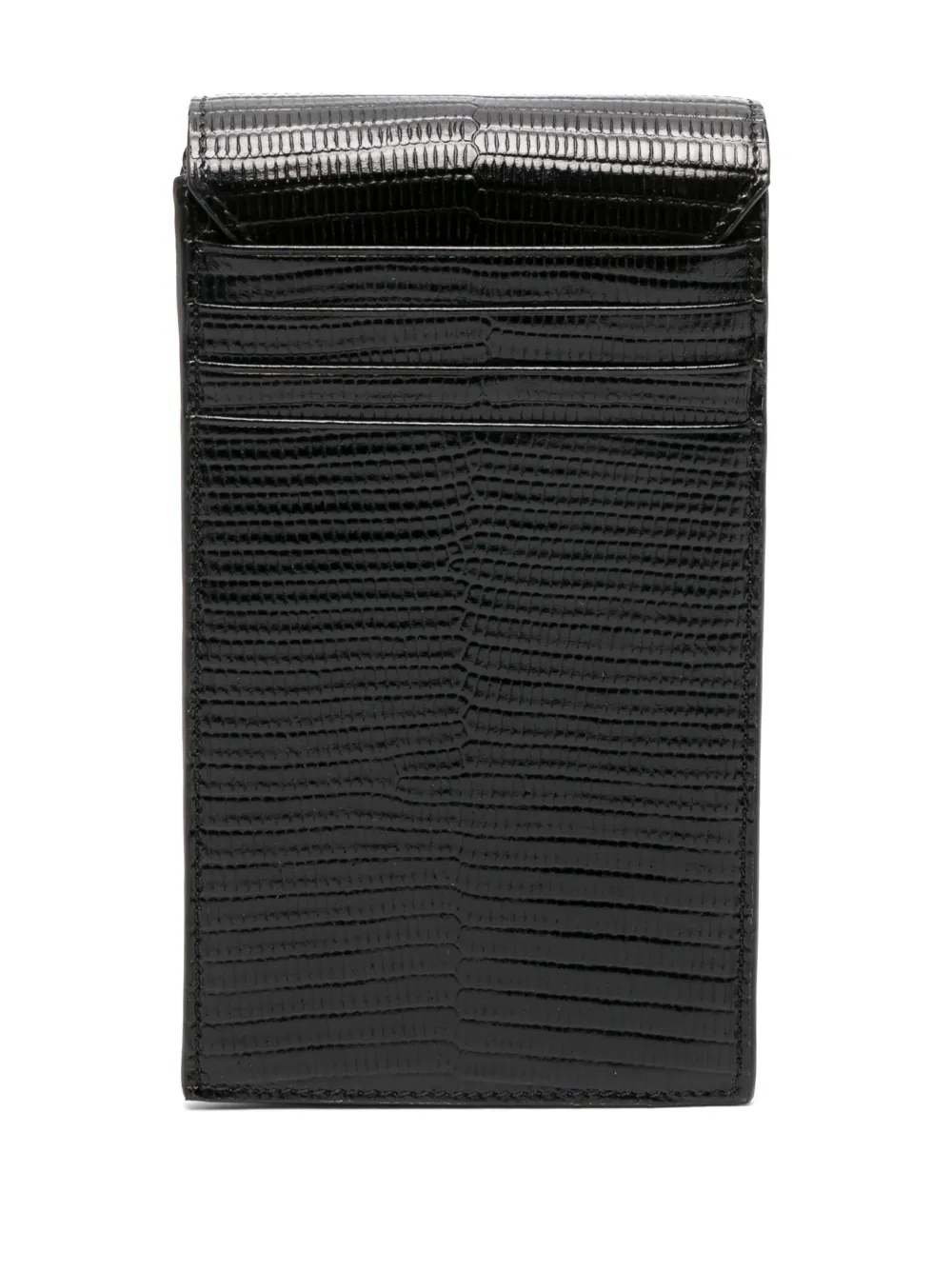 Vivienne Westwood Orb-plaque leather phone pouch - Zwart