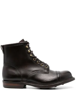 Ralph Lauren RRL Bowery lace up Leather Boots Farfetch