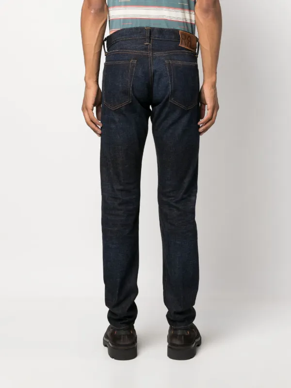 Ralph Lauren RRL logo embroidered slim cut Jeans Farfetch