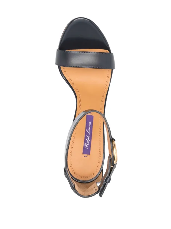Ralph Lauren Collection Wellington Colson 100mm Leather Sandals Blue FARFETCH TR