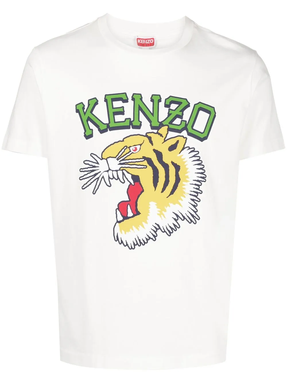 

Kenzo Tiger-print cotton T-shirt - White