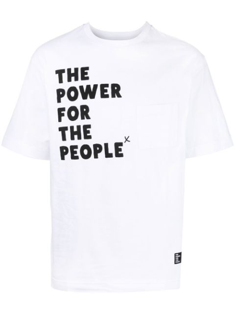 The Power For The People cotton logo print T-shirt