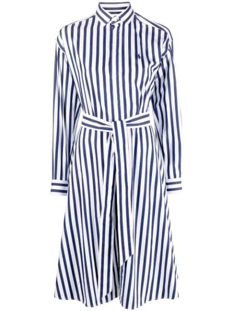 Polo Ralph Lauren robe-chemise rayée à manches longues