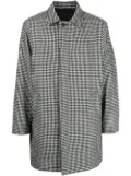 The Power For The People wool dogtooth pattern coat - Black