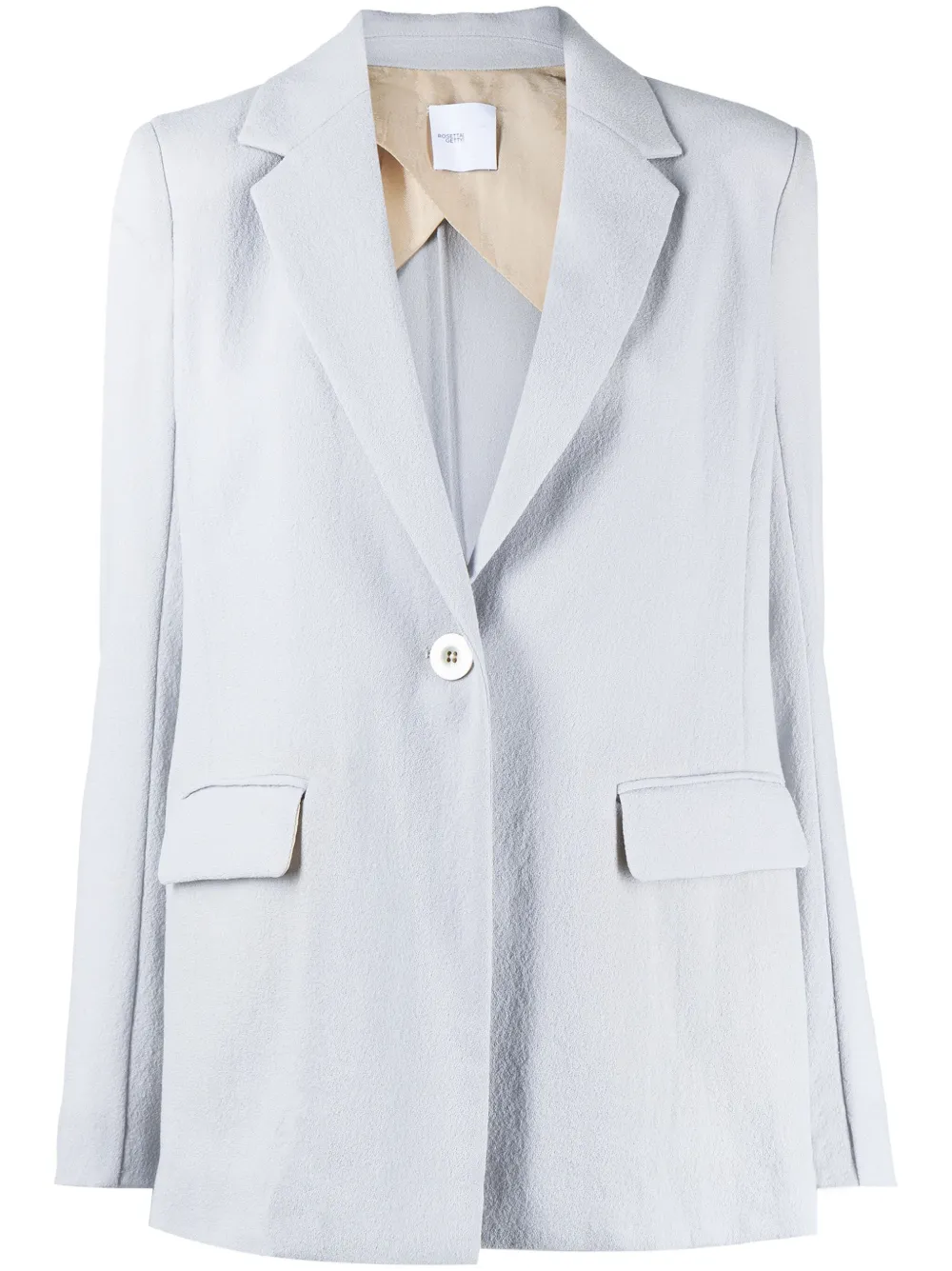 Rosetta Getty single-breasted cotton blazer - Grey