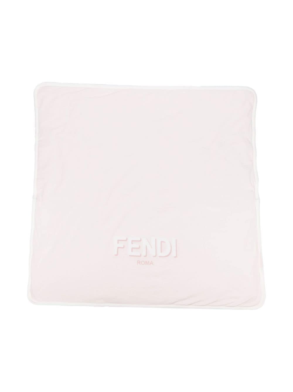 Fendi Logo-print Cotton Blanket In Pink