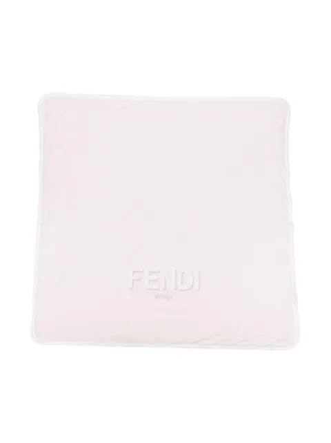 Fendi Kids logo-print detail blanket