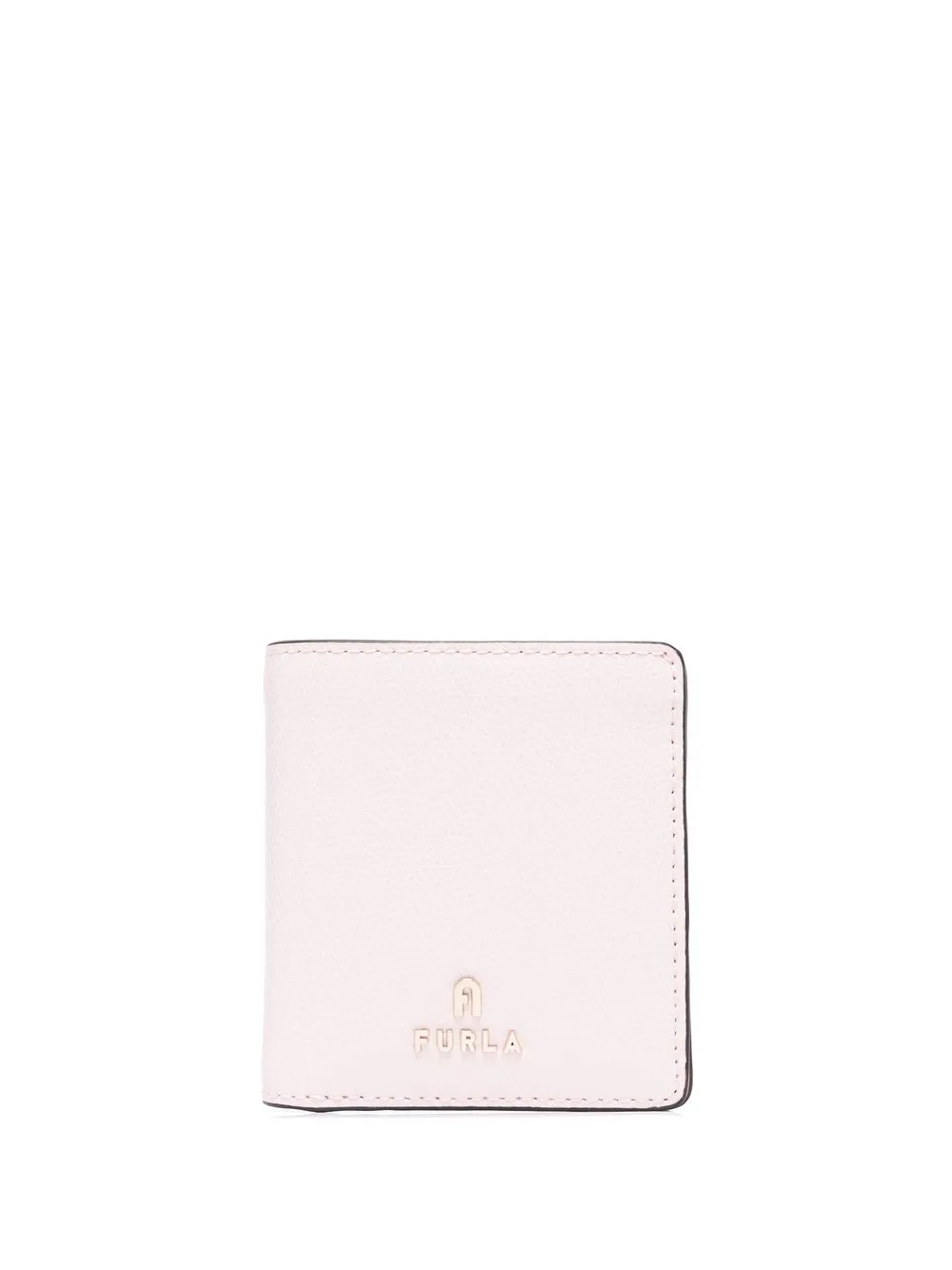 Furla Logo-plaque Leather Bi-fold Purse In Pink