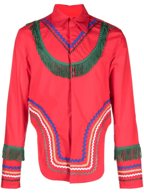 Paria Farzaneh Ric Rac fringed shirt