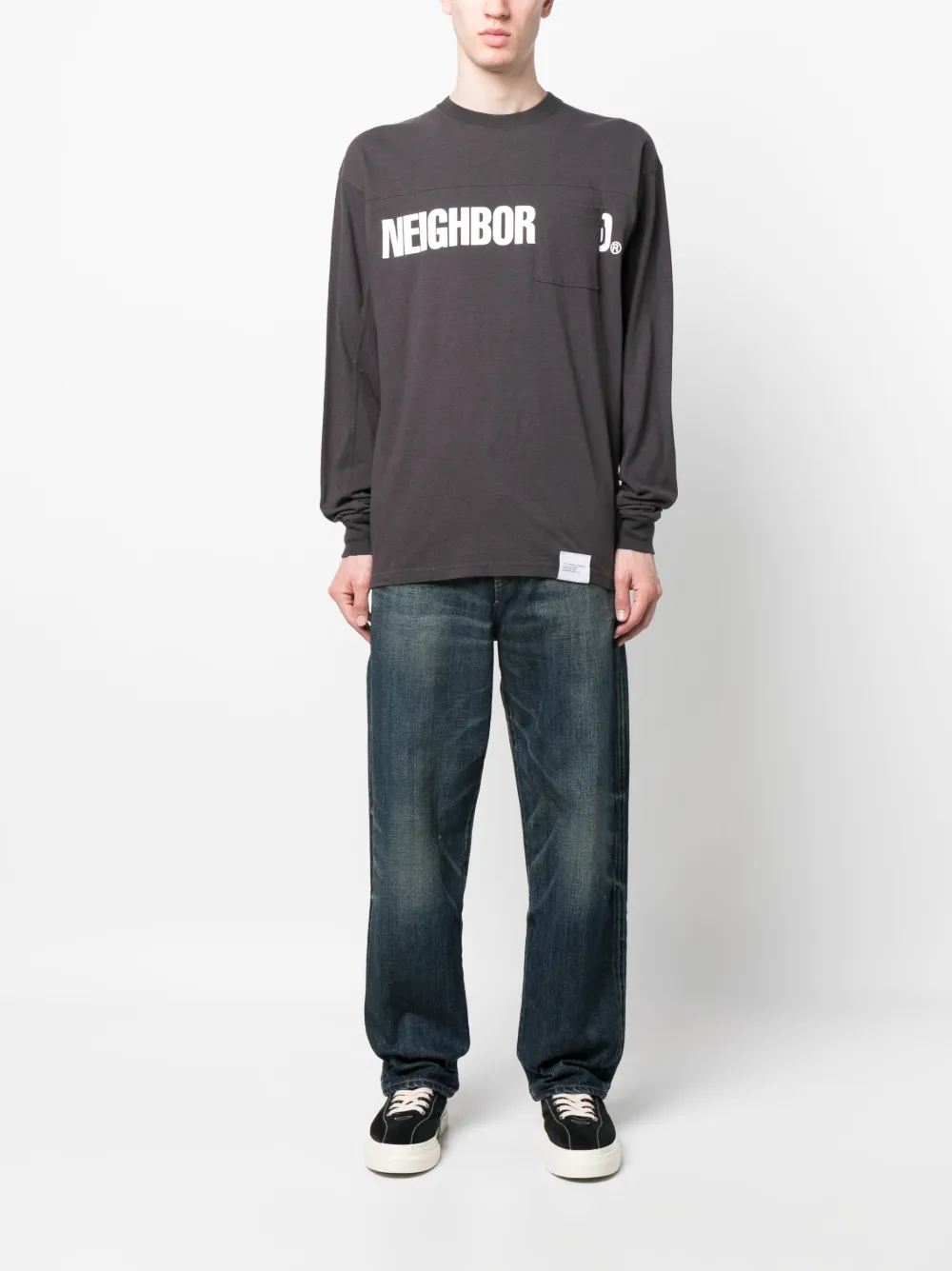 Neighborhood Sweater met logoprint - Grijs