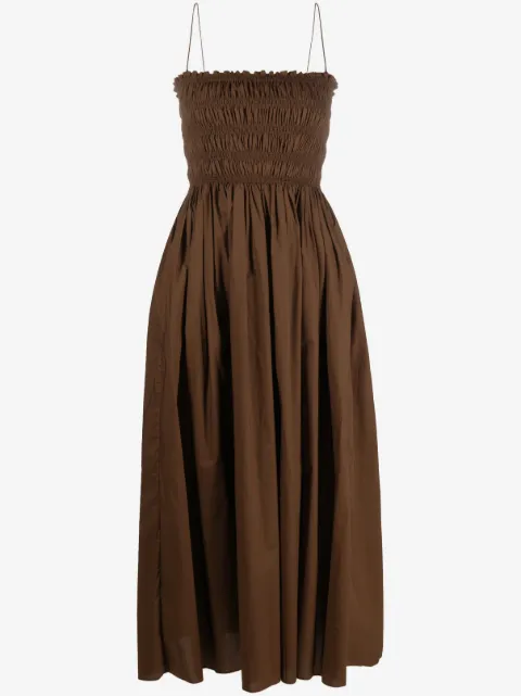 Matteau vestido midi con diseño fruncido