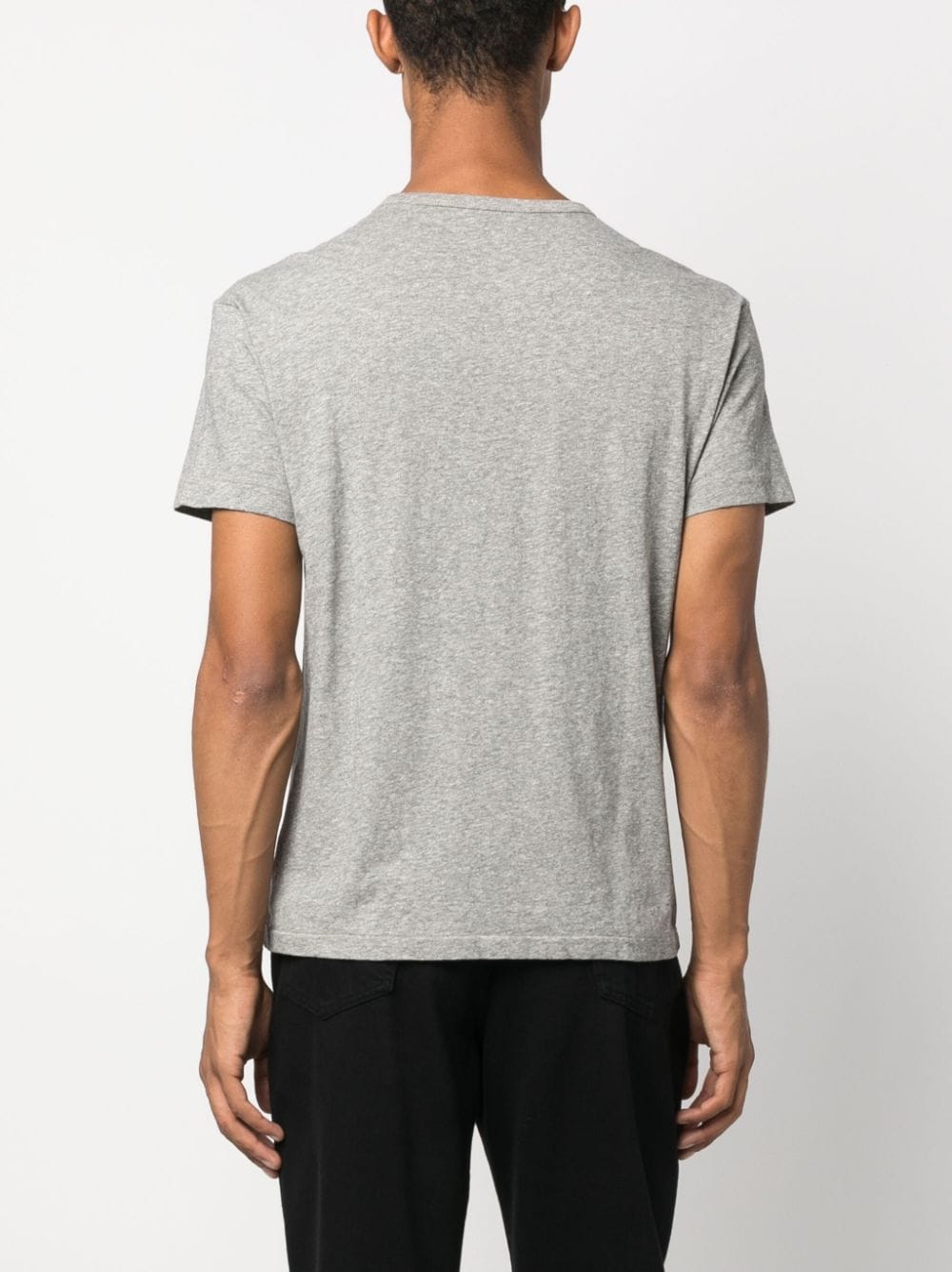 Shop Ralph Lauren Rrl Logo Print Cotton T-shirt In Grey