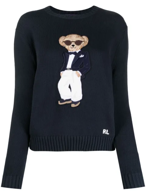 Ralph Lauren Collection Tuxedo Bear cotton jumper