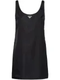 Prada Re-Nylon logo-plaque minidress - Black