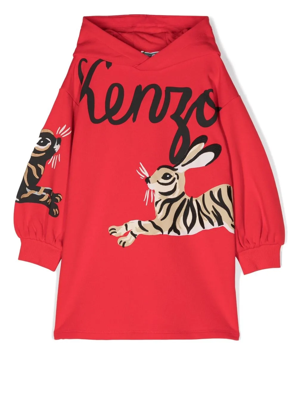 Kenzo Kids Jiraffe Print/Embroidery Dress (Little Kids/Big Kids)