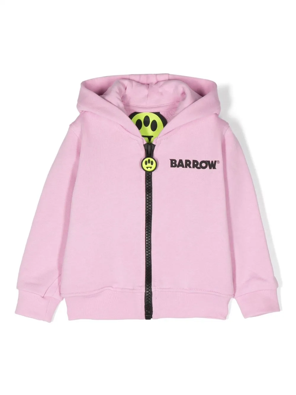 

Barrow kids logo-print zipped hoodie - Pink