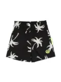 Barrow kids graphic-print elasticated shorts - Black