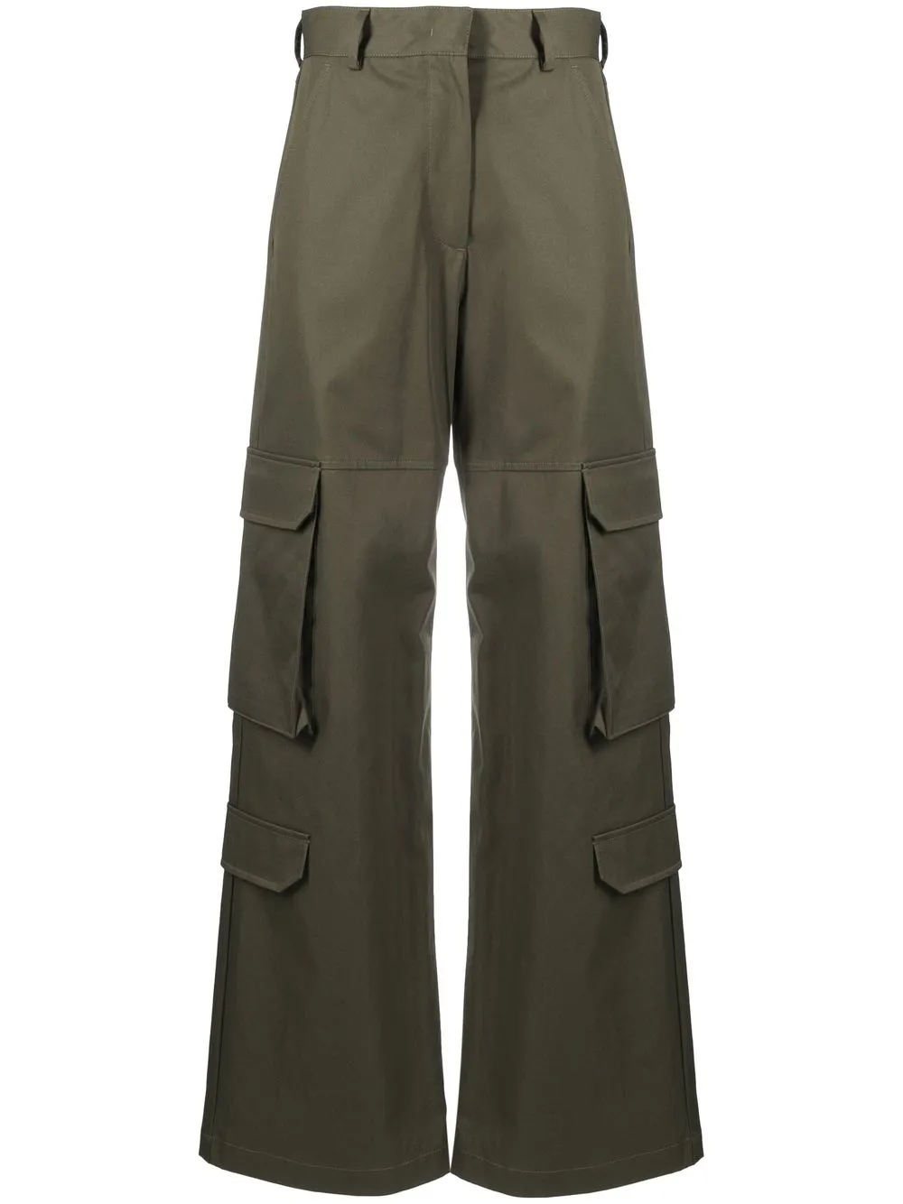 

MSGM high-waisted cargo trousers - Green