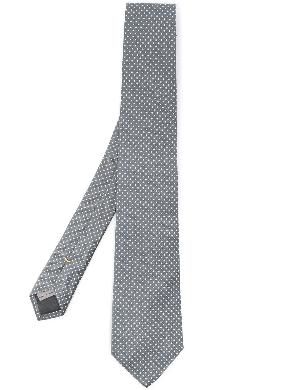 

Canali polka-dot silk tie - Grey