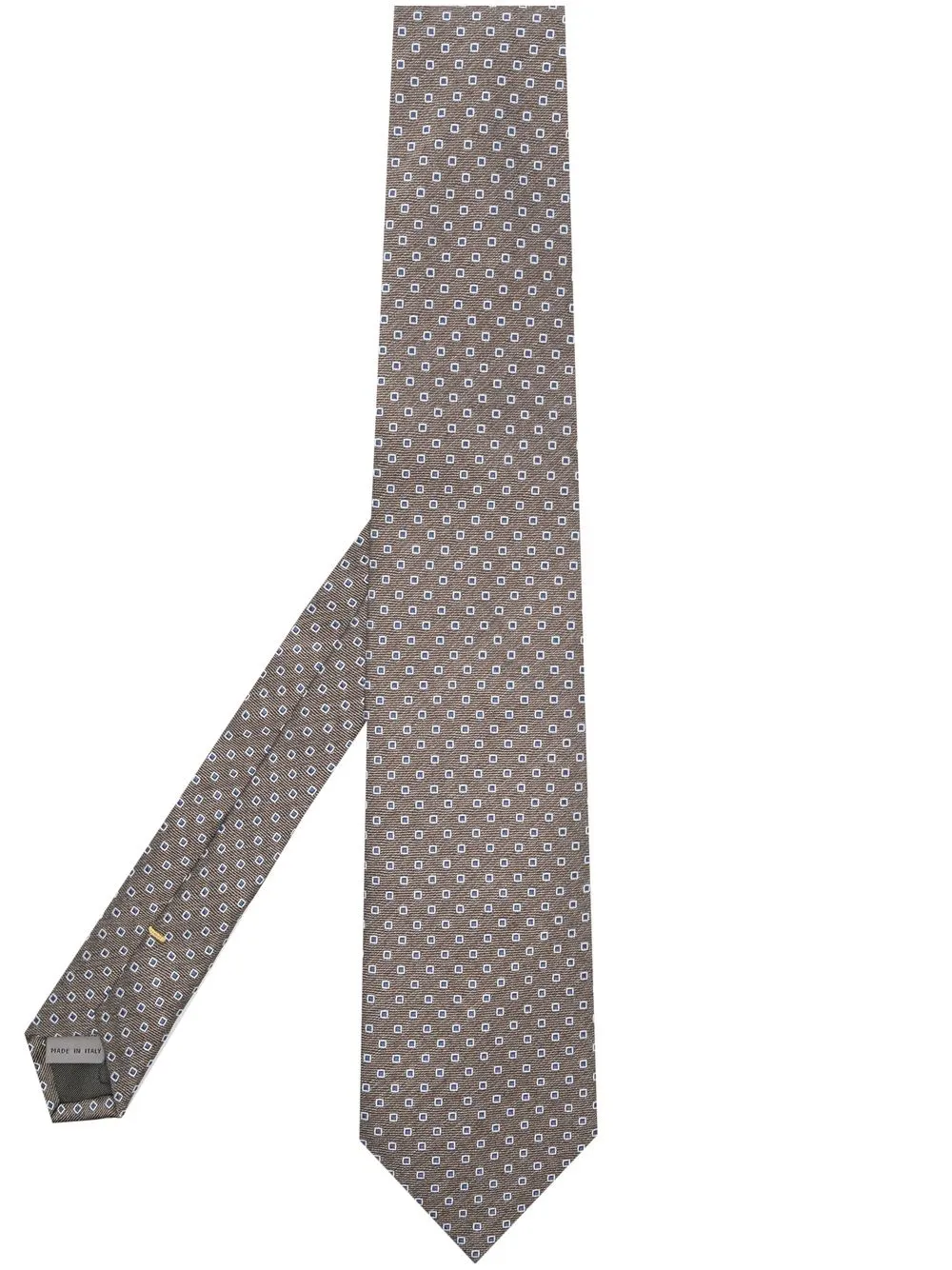 

Canali polka-dot silk tie - Brown