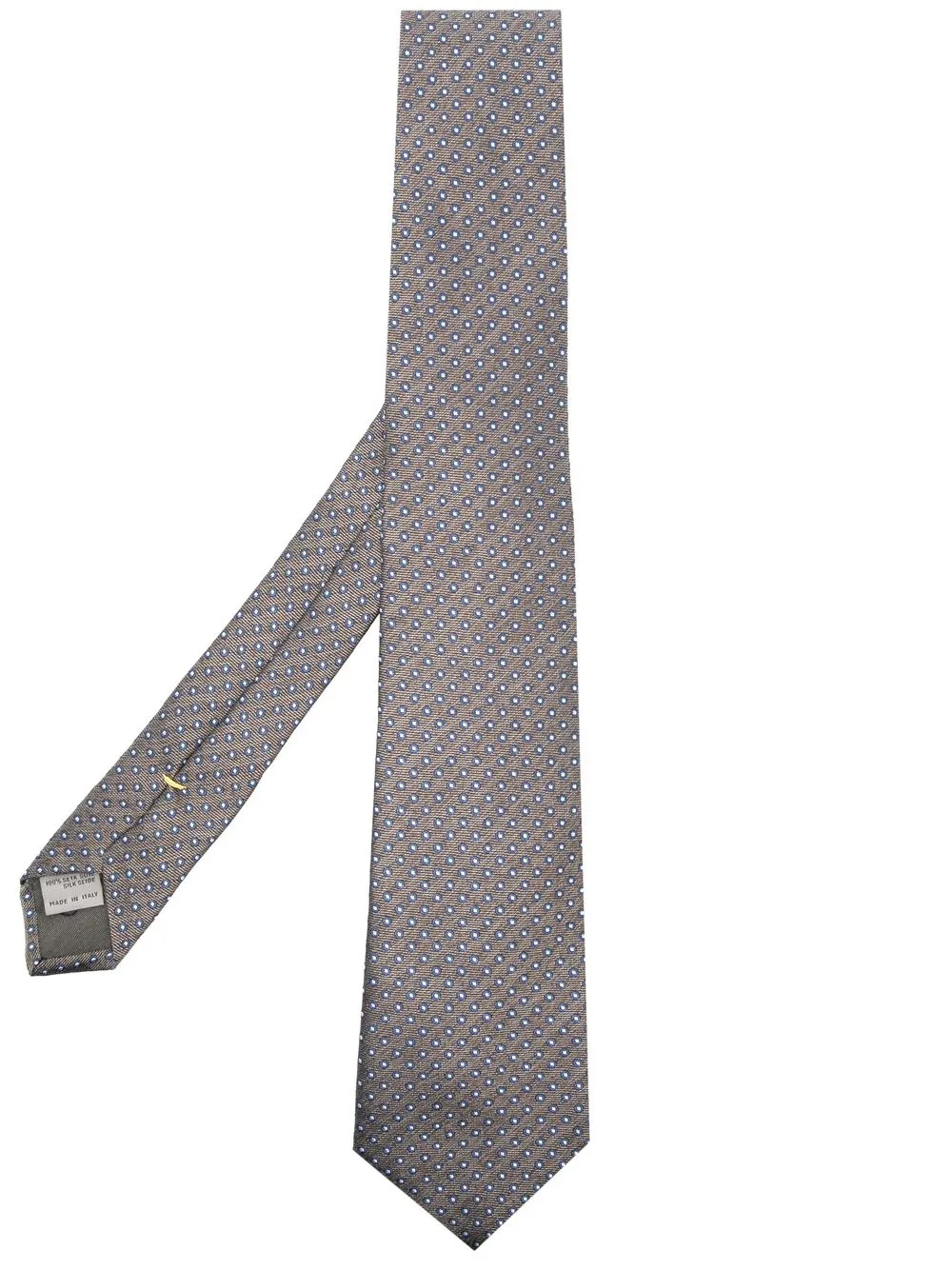 

Canali polka-dot silk tie - Grey