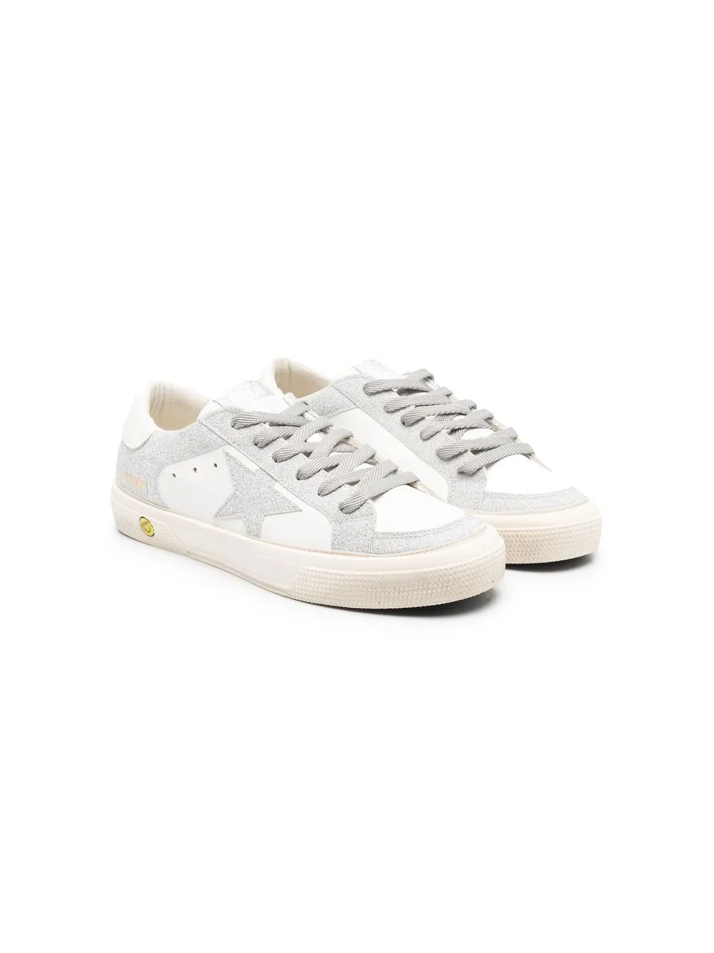 

Golden Goose Kids star-patch sneakers - White